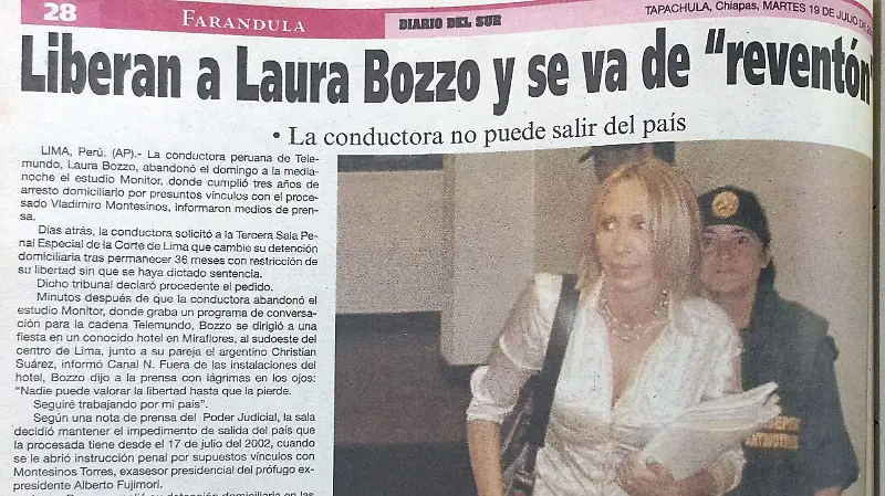 Liberan a Laura Bozzo 2005